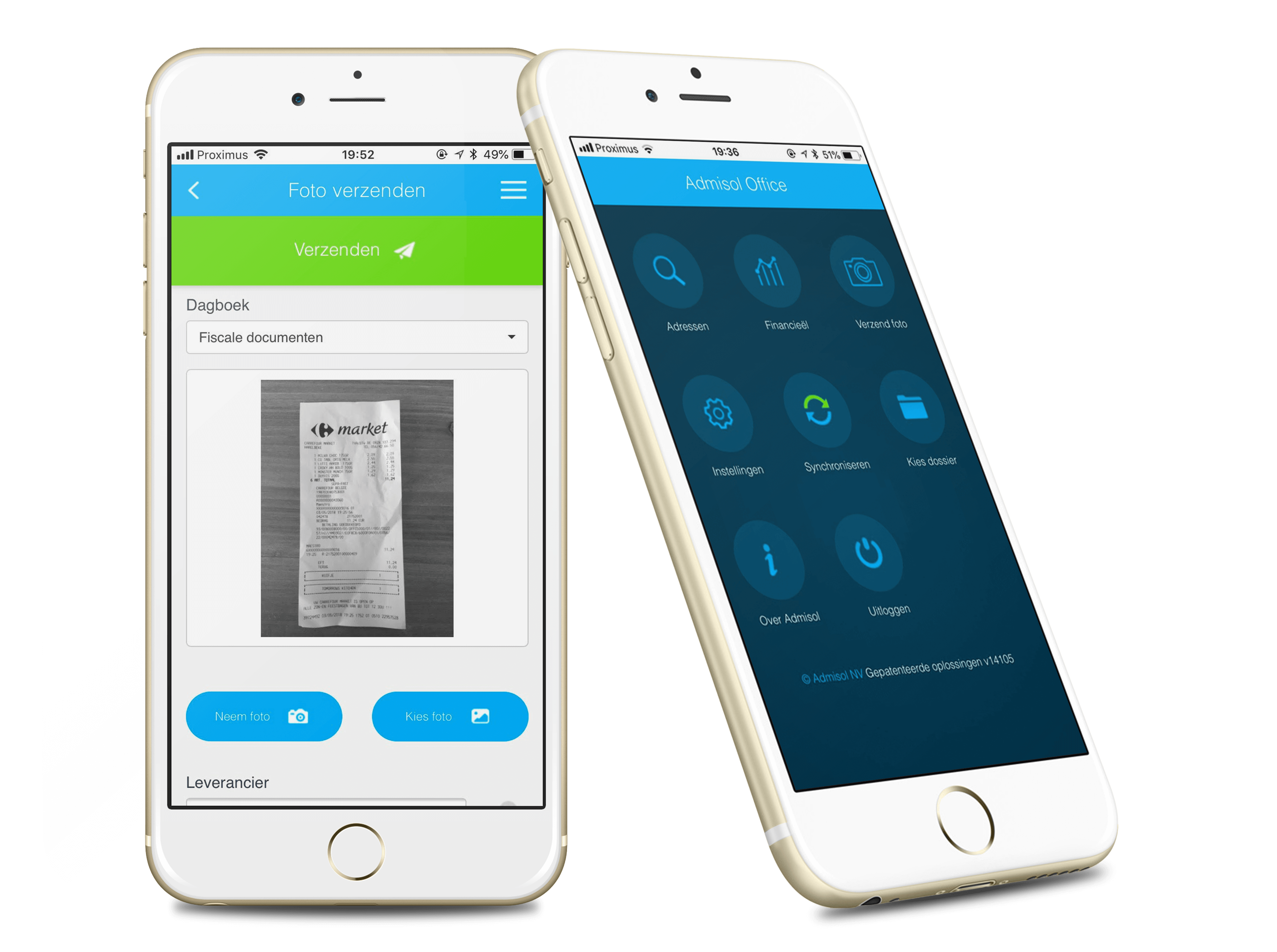 Application Admisol pour Iphone